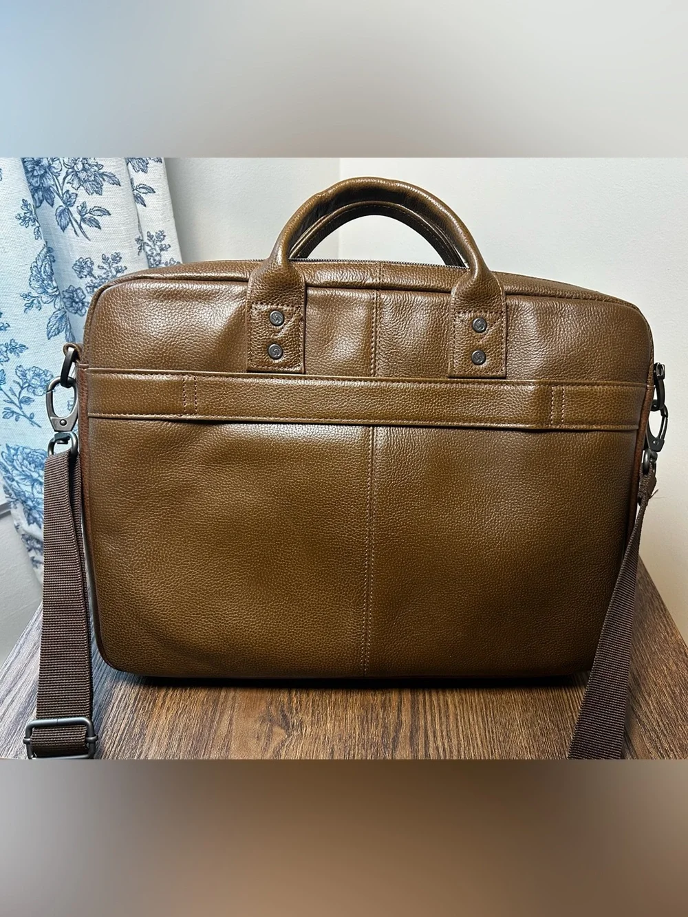 Samsonite Classic Pebbled Leather Toploader Briefcase Cognac, Travel Organizer
